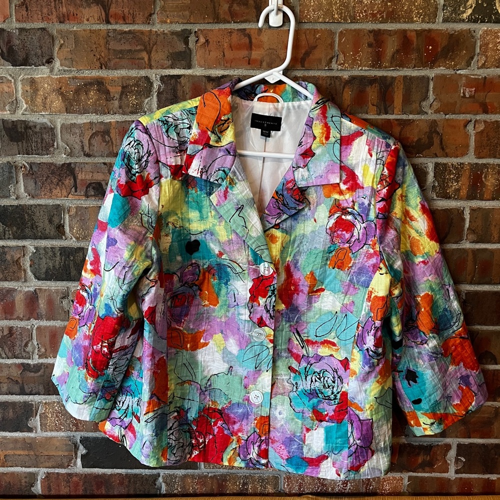 Investments Multicolor Floral Blazer